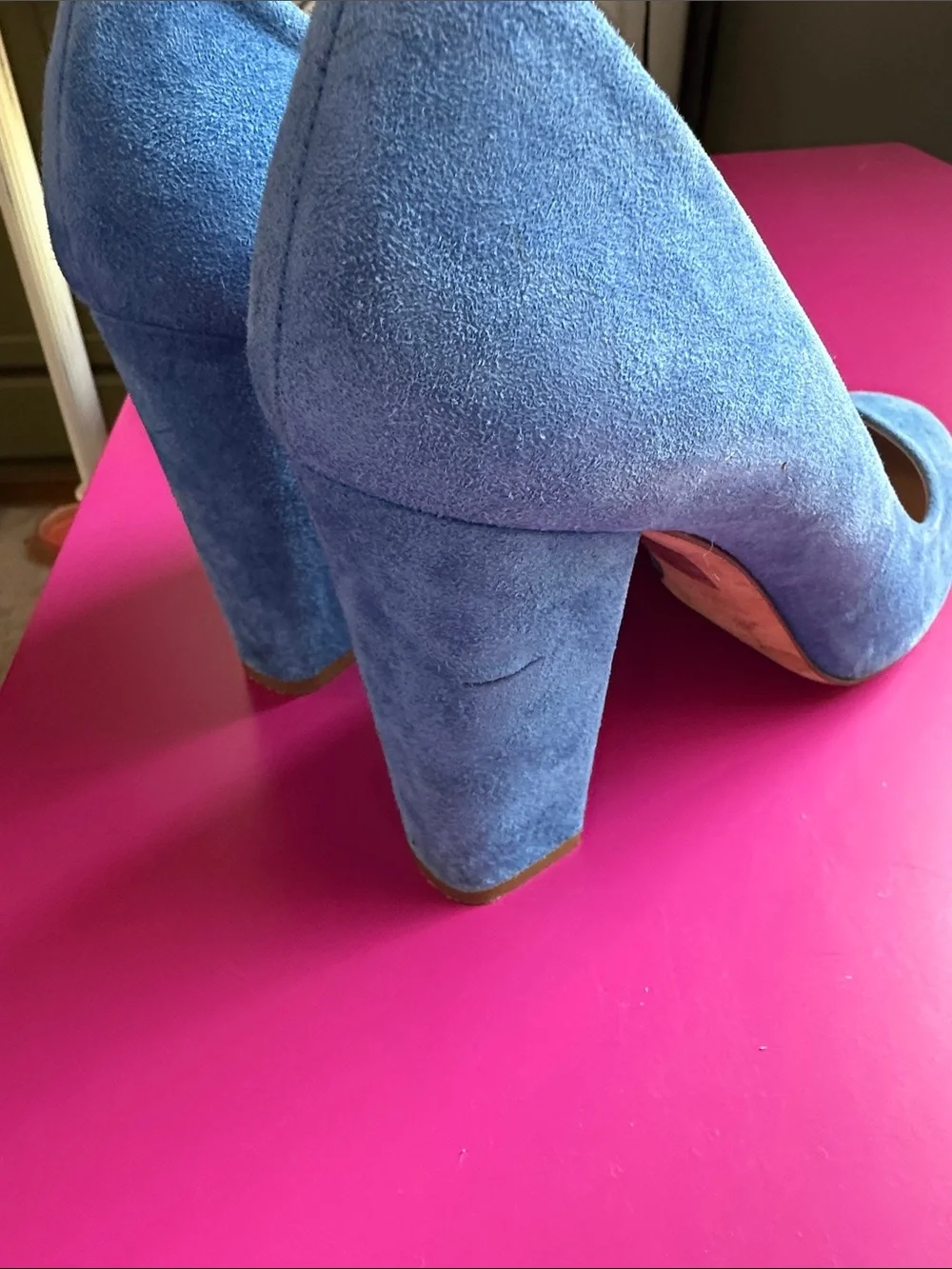 J. Crew Blue Suede Pointed Toe Pumps